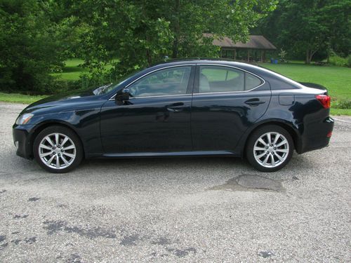 2006 lexus is 250 no reserve dark blue with leather heated and cooled seats