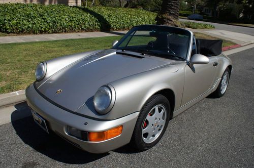 1990 type 964 c4 awd cabriolet 5 spd with 74k original miles ~ loaded &amp; rare !