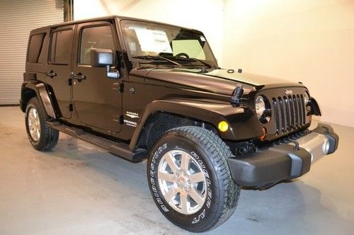 New 2013 jeep wrangler unlimited sahara 4x4 leather seats hard top free ship