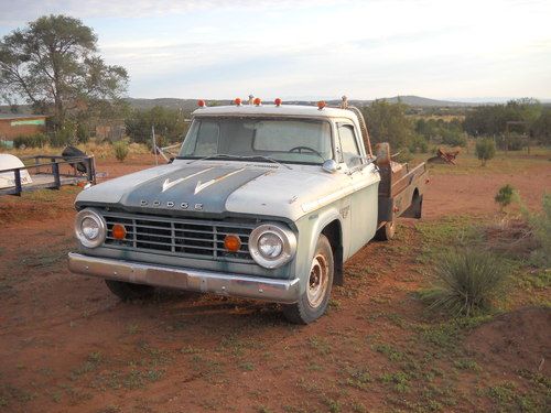 Dodge d200 1966 dually custom flatbed 383 auto air propane barn find survivor