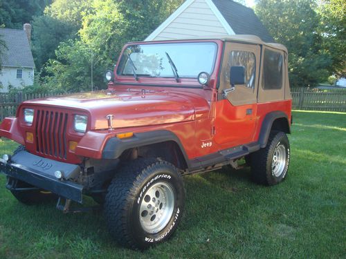 1988 jeep wrangler yj red 6 cylinder 5-speed