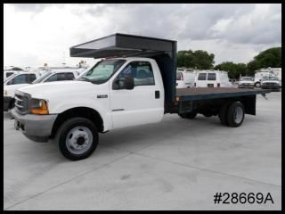 '01 f550 xl powerstroke diesel 5 speed manual 17' flatbed dually - we finance!