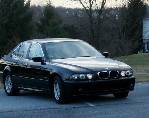 2002 bmw 525i 5-series  black with tan interior, automatic excellent 106+k miles
