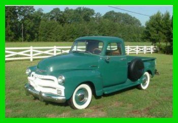 1954 chevy pick up truck leather low miles automatic rwd green