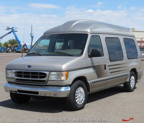 2002 ford econoline xlt club wagon conversion passenger van tv cold a/c 5.4l v8