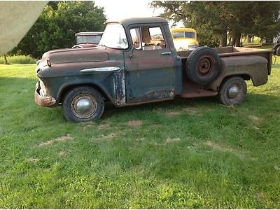 1957 chevy rare 3200 half ton pickup, runs and drives no reserve!!!!