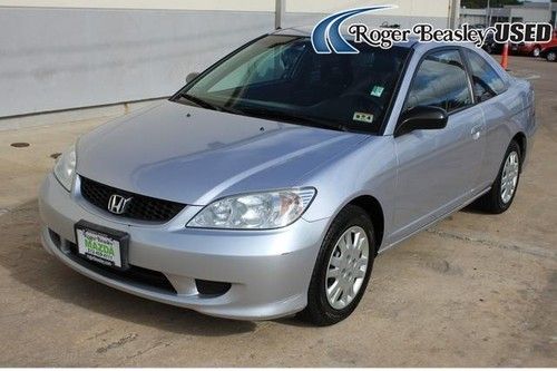 2004 honda civic lx coupe manual silver cruise control rear defrost 4-wheel abs