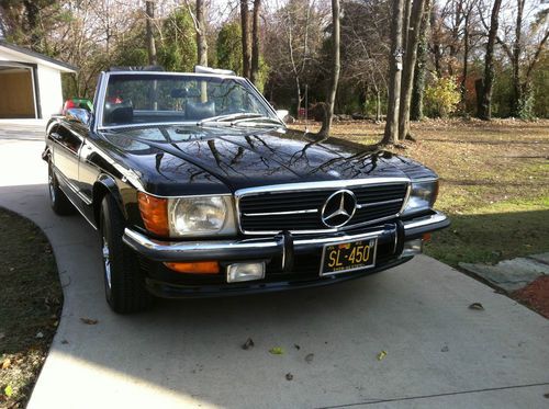 1972 mercedes benz 450sl convertible black on black euro in mint condition