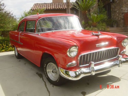 1955 chevy 210 post 2-door, no reserve! 1800 miles on rebuit 350 engine