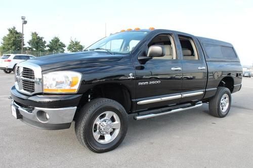 2006 dodge ram 2500 truck quad cab black 4wd 4x4 4dr cummins diesel clean carfax