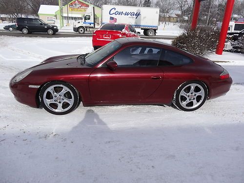 2000 porsche 911 carrera 2!! burgundy on grey. serviced and ready to go!!