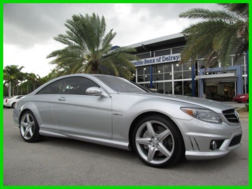 09 silver cl-63 amg 6.2l v8 amg coupe *premium ii package *low miles:27k *fl