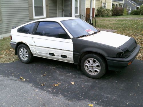 1984 white honda 2 door crx