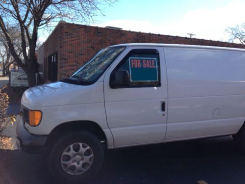 White extended cargo van e250 with remote starter