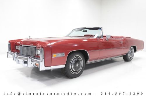 1976 cadillac eldorado convertible triple-red 13,500 original mile surviver!