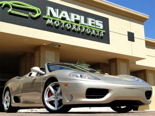 2003 ferrari 360 spider 6 speed manual, challenge rear grill, red calipers