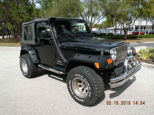 2006 jeep wrangler x, 4x4, 4.0l, black, only 81,000 miles, lifted