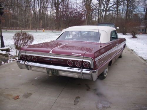 1964 chevrolet impala ss convertible 44k miles 327 nice cruiser low reserve