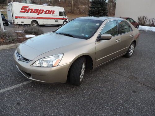 05 honda accord ex v6 1 owner 95k miles clean moonroof leather abs no reserve!!!