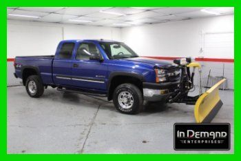 04 chevrolet silverado 2500hd 6.0l v8 4wd 4x4 ext cab new 8 foot fisher plow!