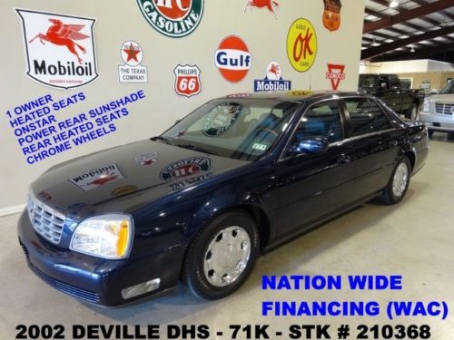 2002 deville dhs,sedan,heated leather,bose,16in chrome wheels,71k,we finance!!