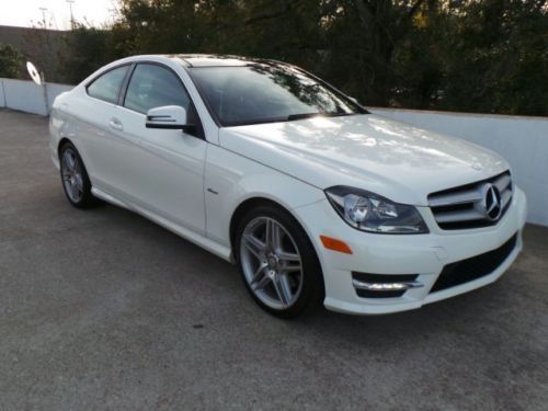 Buy used 2012 Mercedes-Benz C-Class C350 Coupe White Black Leather ...