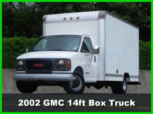 2002 gmc 3500 savana box truck van drw 14ft box 5.7l vortec gas 12,000lbs gvwr