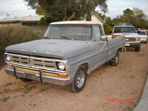 1972 custom f100 390 v8 4 speed, no rust, az truck. runs and drives new parts