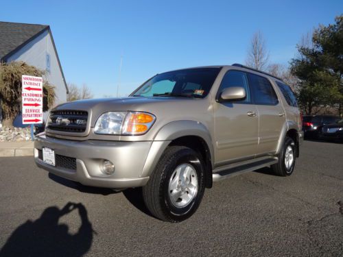 No reserve 2004 toyota sequoia sr5 4x4 4wd 4.7l v8 leather 3rd row 1 owner nice!