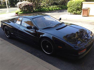 1990 ferrari testarossa black tan classic rare beauty v12 power