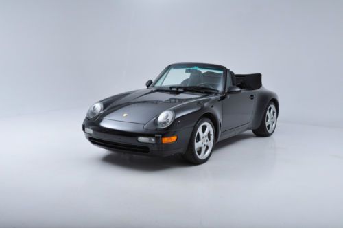 1998 porsche 993 carrera 2 cabriolet black/black 6-speed 30k 100% all original