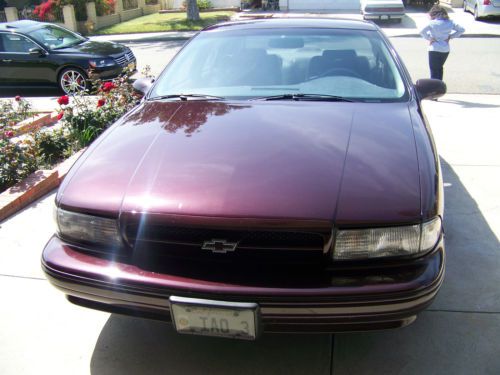 1995 chevrolet impala ss, dark cherry met with gray int.,
