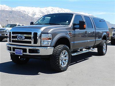 Ford crew cab lariat 4x4 powerstroke diesel custom lift wheels tires leather