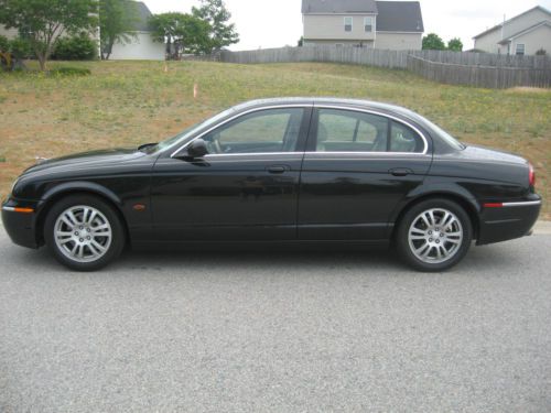 2005 jaguar s-type v-6 black/ tan