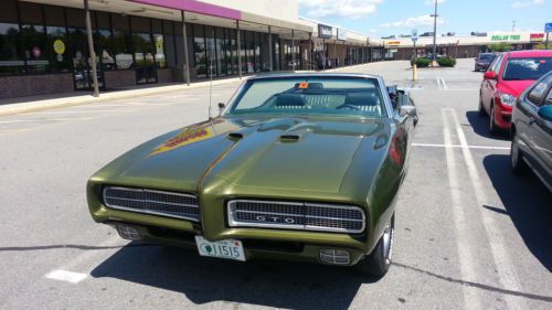 1969 pontiac gto convertable,71k miles,400 engine,phs sheets,titled,solid cond.!