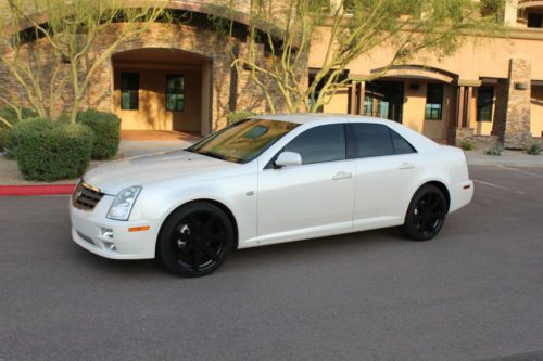 2005 cadillac sts v6 pearl white brand new 20&#034; wheels and tires must see!