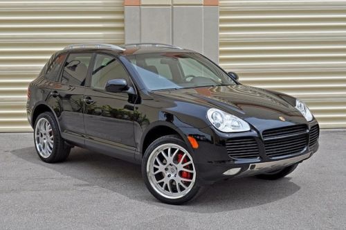 2005 porsche cayenne turbo 12k miles 22 champion blk/blk one owner clean carfax