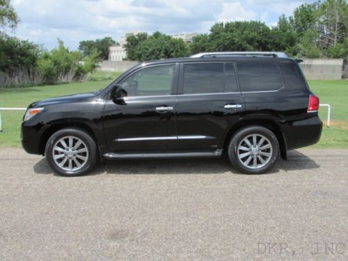 2011 lx570 4x4 black/tan lthr  roof nav 77k third row immaculate