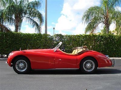 1954 jaguar xk 120 rare classic red frame off restoration just $99,988