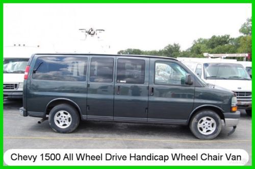 2003 chevy express awd handicap wheel chair lift van 4x4 v8 passenger