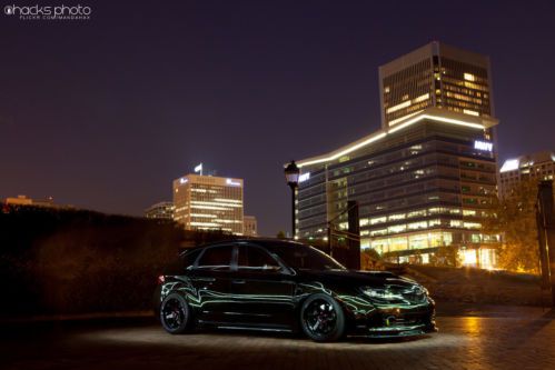 2008 subaru impreza wrx sti  black clean stanced