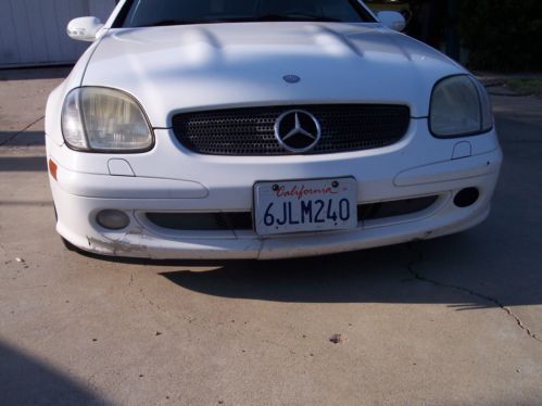 2001 230 slk mercedes convertable white black interior