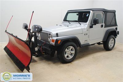 2006 wrangler with plow 23k miles 4.0 6 cylinder auto trans air cond soft top