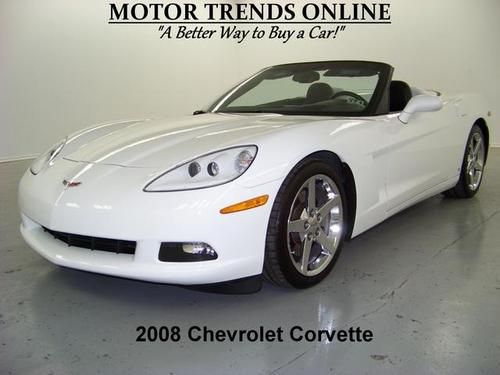 Convertible navigation hud auto htd seats chrome wheels 2008 chevy corvette 32k