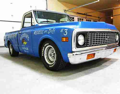 1972 Chevy Short Bed V-8 A/C P/S P/B -Hot Rod Shop Truck See Video -Short & Wide, image 7