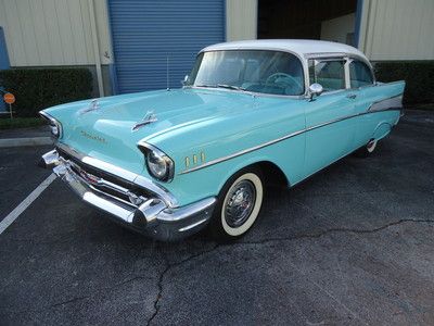 Florida 1957 chevrolet bel air classic collector car serviced garaged gorgeous !