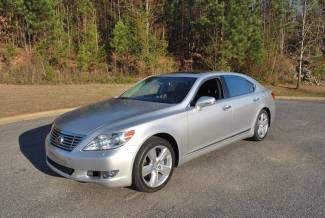 2010 lexus ls460l silver/black  luxury pkg ,gps +++ like new warranty mint