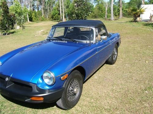 79 mgb roadster nicely refreshed custom cobra blue clearcoat metallic very sharp