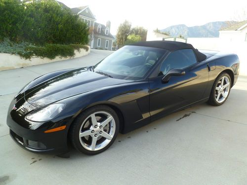 2005 chev corvette  lt3 black auto-convertible top leather-heated seats 27487 mi
