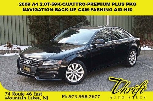 09 a4 2.0t-59k-quattro-premium plus pkg-navigation-back-up cam-parking aid-hid